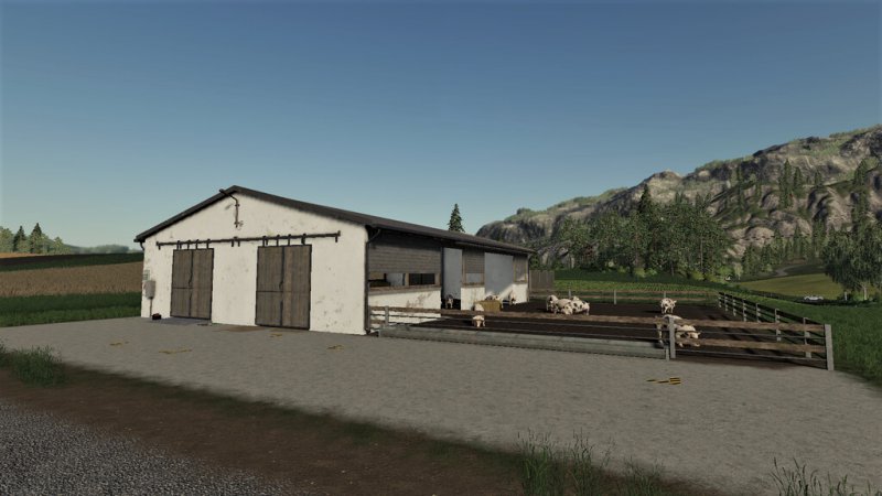 Mittelgroßer Schweinestall Fs19 Mod Mod For Landwirtschafts