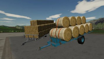 Hungarian Homemade bale Trailer fs19