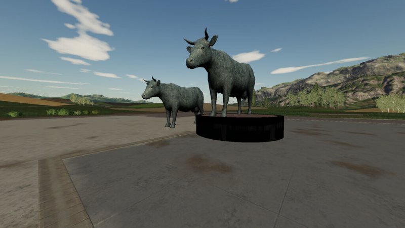 Cow Statue Fs19 Mod Mod For Farming Simulator 19 Ls Portal 0397