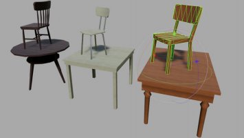 Package With Tables And Chairs (Prefab) FS19