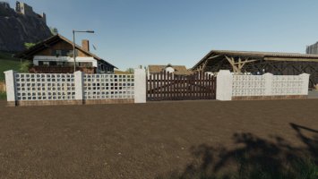 Zaunpaket Aus Betonziegeln v1.2 fs19