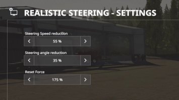 Realistic Steering FS19