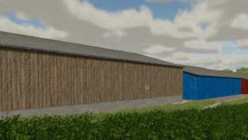 Wooden Shed (Red, blue, white and brown) FS22