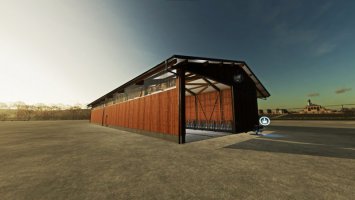CATTLE BARN WITH MANUAL DUNGING, PALLET RACK AND HAYLOFT