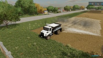 Freightliner 108SD with New Leader L4330G4 Lime / Fertilizer Spreader FS22