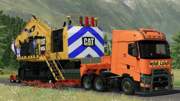 CAT 6015B + 5 Axle Low Loader FS22