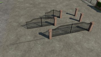 Brick Fence With Sliding Gates