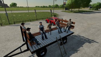 Hay Wagon With Seats fs22