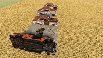Rusty Cars Collection For Decoration FS22