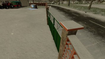 Brick Fence And Metal Gate FS22