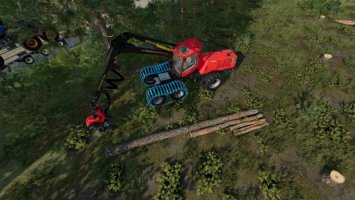 Extended Wood Harvester Cutting