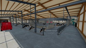 Cow Barn Big With GEA Mixfeeder FS22