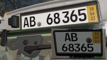 German Licenseplate Incl. Shorttime And Season (Prefab) FS22