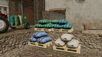 Pallet With Used Sacks FS22