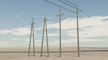 Old Power Poles Pack (Prefab) FS22