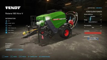 Fendt Rotana 180 Xtra-V v1.0.0.1 FS22