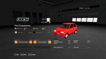 Fiat Cinquecento (Red, Blue and Yellow) FS19