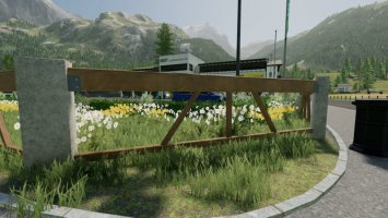 Concrete Pillar With Timber Poles fs22