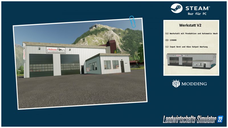 Fs22 Werkstatt V2 Fs22 Mod Mod For Landwirtschafts Simulator 22 Ls Portal 2533