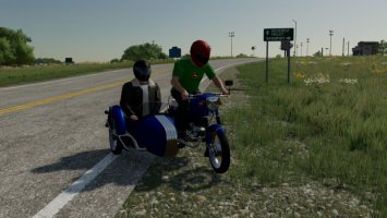 Lizard Motorcycle + SideCar FS22