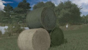 Textures of bales of straw, hay, grass fs22