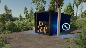 Wood Shipping Container FS22