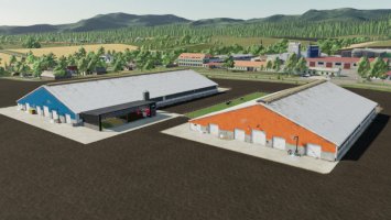 Lizard Cow Barns - Expandable Pastures Ready fs22