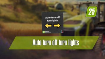 FS25 Auto turn off turn lights