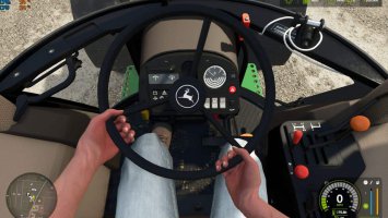 Realistic camera with hand on steering wheel FS25