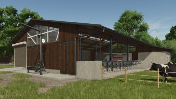 Farm Buildings With Dark Wood