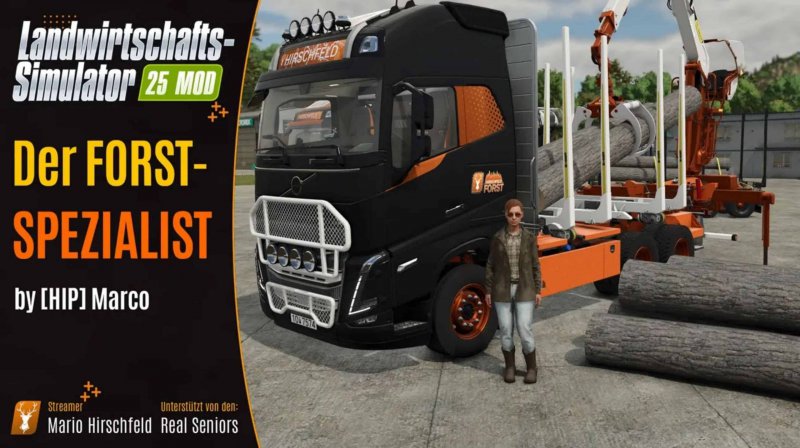 Hirschfeld FH16 with Trailer V1.0.3.4 FS25