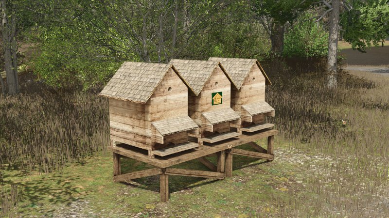 Beehive With 3 Large Frames FS25
