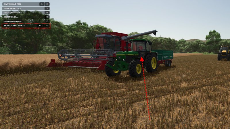 Nächstgelegenes Fahrzeug Betreten FS25