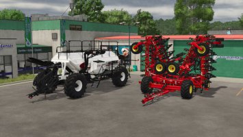 Bourgault 3320-76 Paralink Hoe Drill + 7950 Air Cart fs25