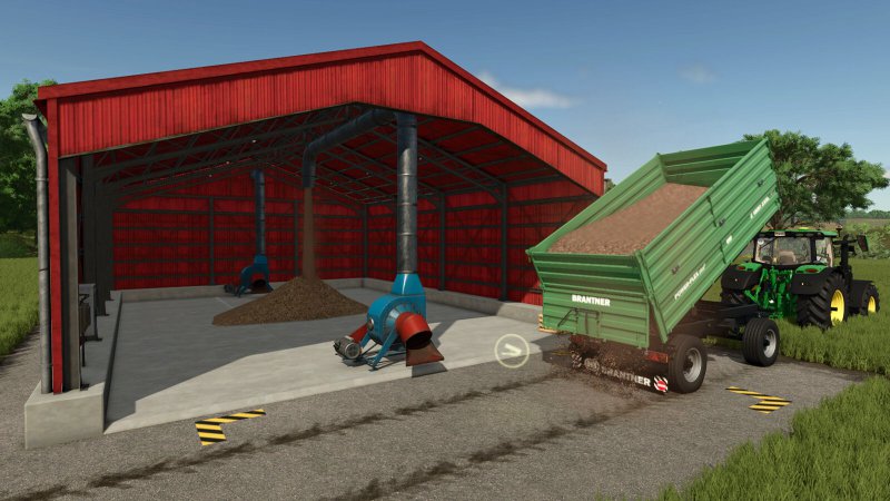 Hackschnitzel Lagerung FS25