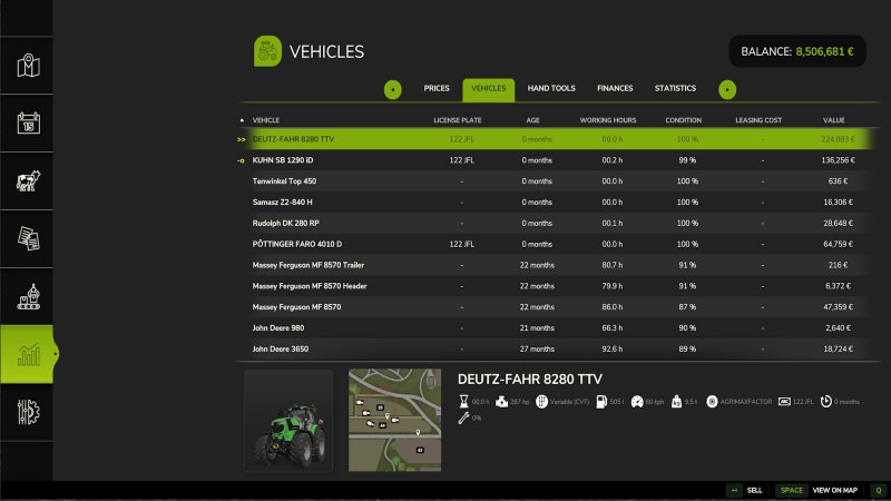 Vehicle Statistic Marker FS25