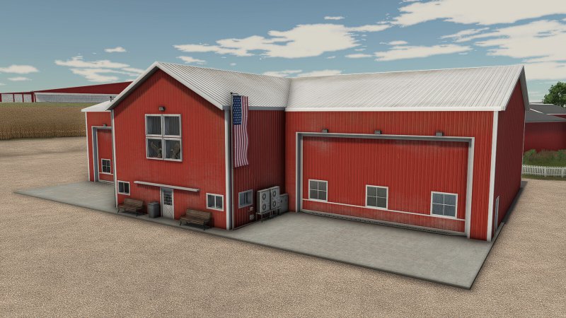 Schuppen Mit Wohnraum Mit Werkstatt FS25