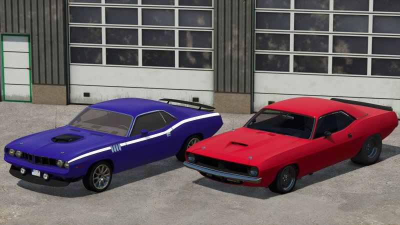 1971 Plymoth Cuda & 1974 Plymoth Barracuda Drag v1.0 FS25