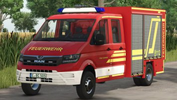 MAN TGE TSF-W Truck & Stema Trius Firefighter Trailer v1.0 FS25