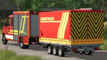 MAN TGE TSF-W Truck & Stema Trius Firefighter Trailer v1.0 FS25