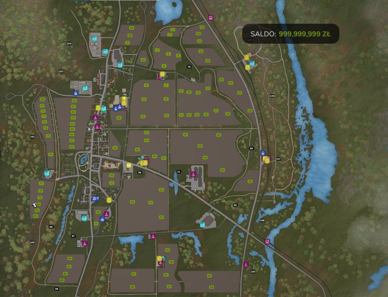 Save FS25 Zielonka z połączonymi polami. 1.0