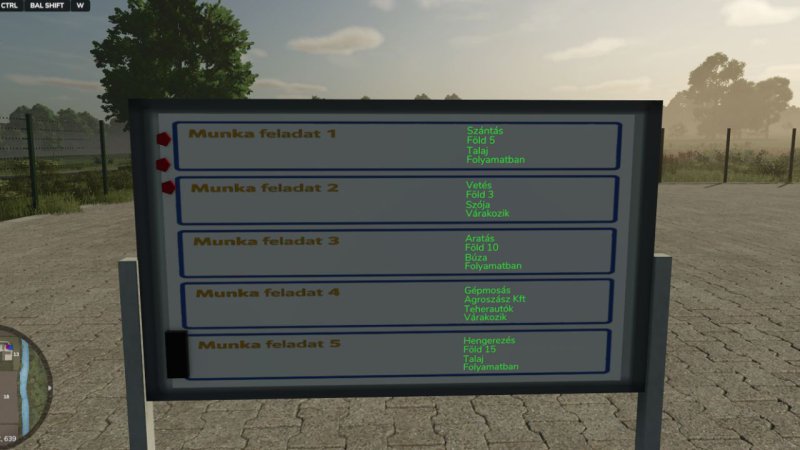 Wyświetlacz menedżera zadań farmy v1.0.0.1 FS25