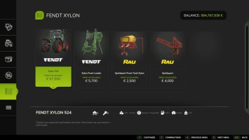 Fendt Xylon 520 - 524 Pack v1.0.1.1 FS25