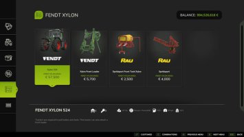 Fendt Xylon 524 v1.3.0.0 FS25 Fendt Xylon 524 v1.3.0.0 FS25