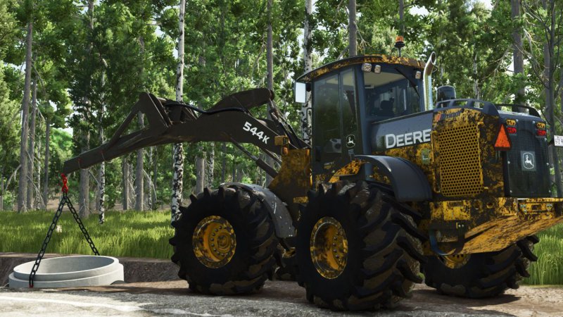 John Deere 544K FS25