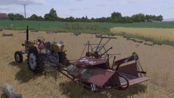 Mähbinder und Dreschmaschine FS22