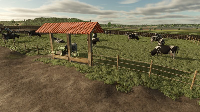 Kleine Weide Für Kühe Und Pferde FS25