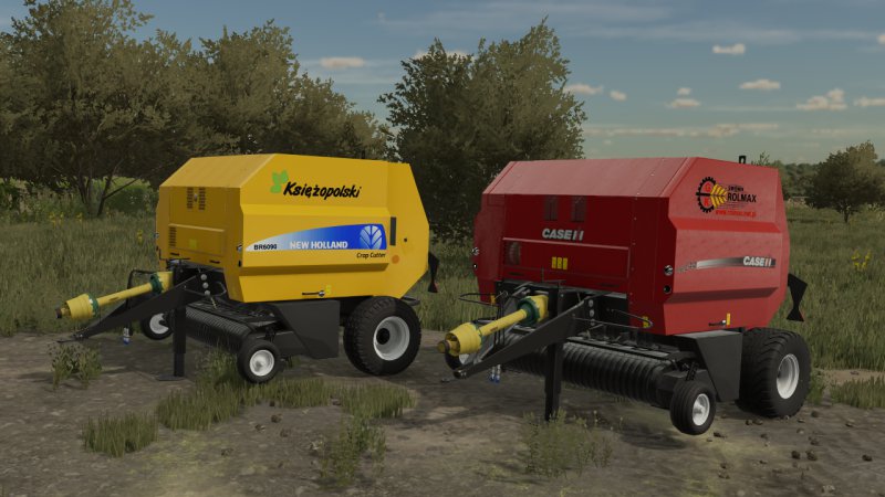 New Holland BR 6090 und Case RB 344 FS22