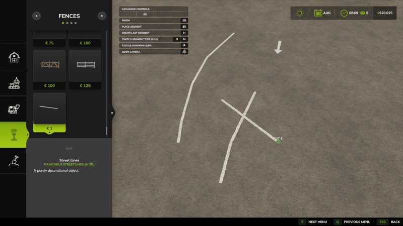 Mahlbare Straßenlinien FS25