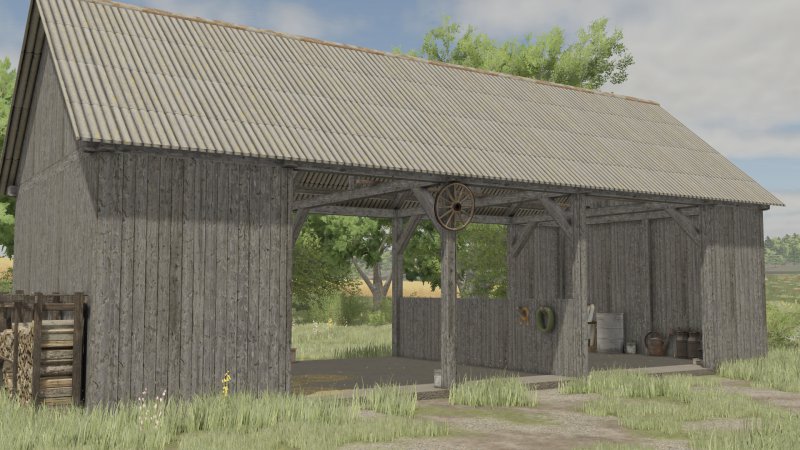 Stara otwarta stodoła FS25